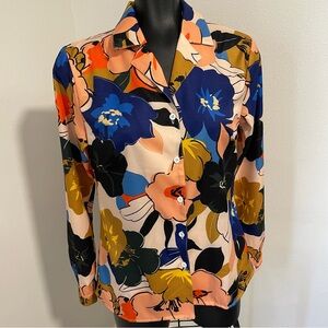 Floral Button-Up Blouse (nwot)